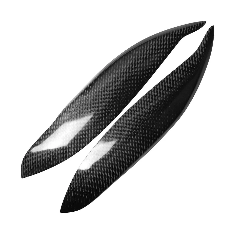 Real Carbon Fiber Headlight Eyebrow Eyelid Cover For Honda Civic EK3 EK9 99-2000 - Image 3 of 4