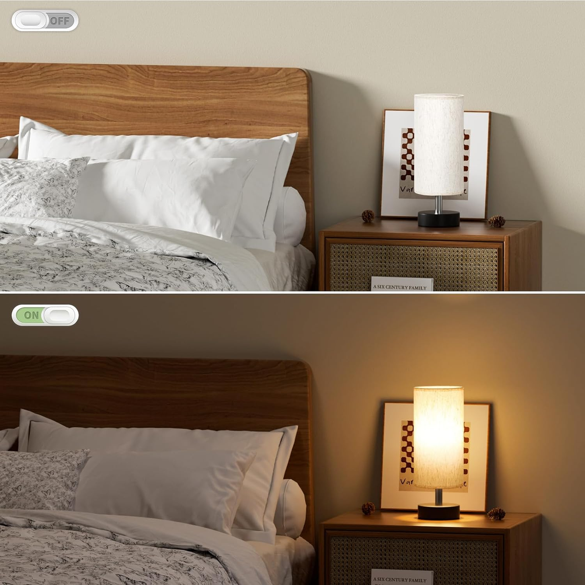 Small Table Lamp for Bedroom Bedside Lamps for Night Stands
