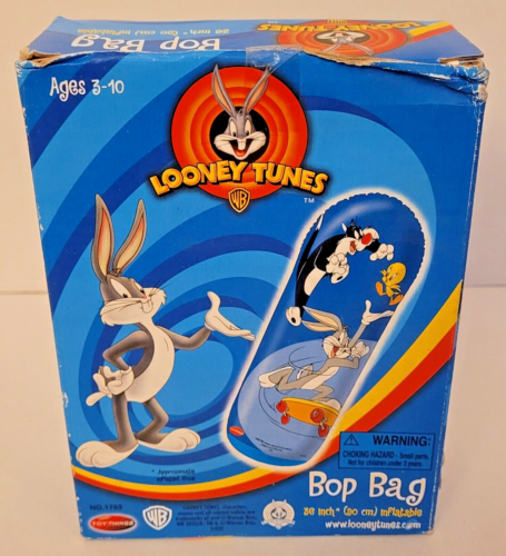 Vintage Looney Tunes BUGS BUNNY 36" inch Blow Up Punching Bop Bag Inflatable Toy - 第 1/8 張圖片