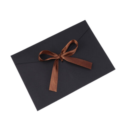  10 pièces enveloppes papier carte cadeau noir mariage vintage kraft bébé - Photo 1/22