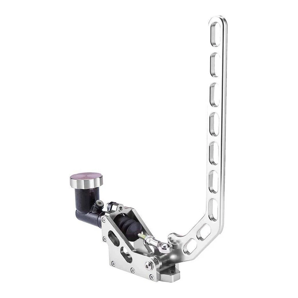 Freno de mano hidráulico de aluminio plateado freno eléctrico carreras palanca de estacionamiento kit de engranajes Foto 3 de 4