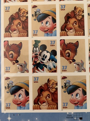 2004 SC #3865-3868 THE ART OF DISNEY: FRIENDSHIP 20 x 37c STAMPS