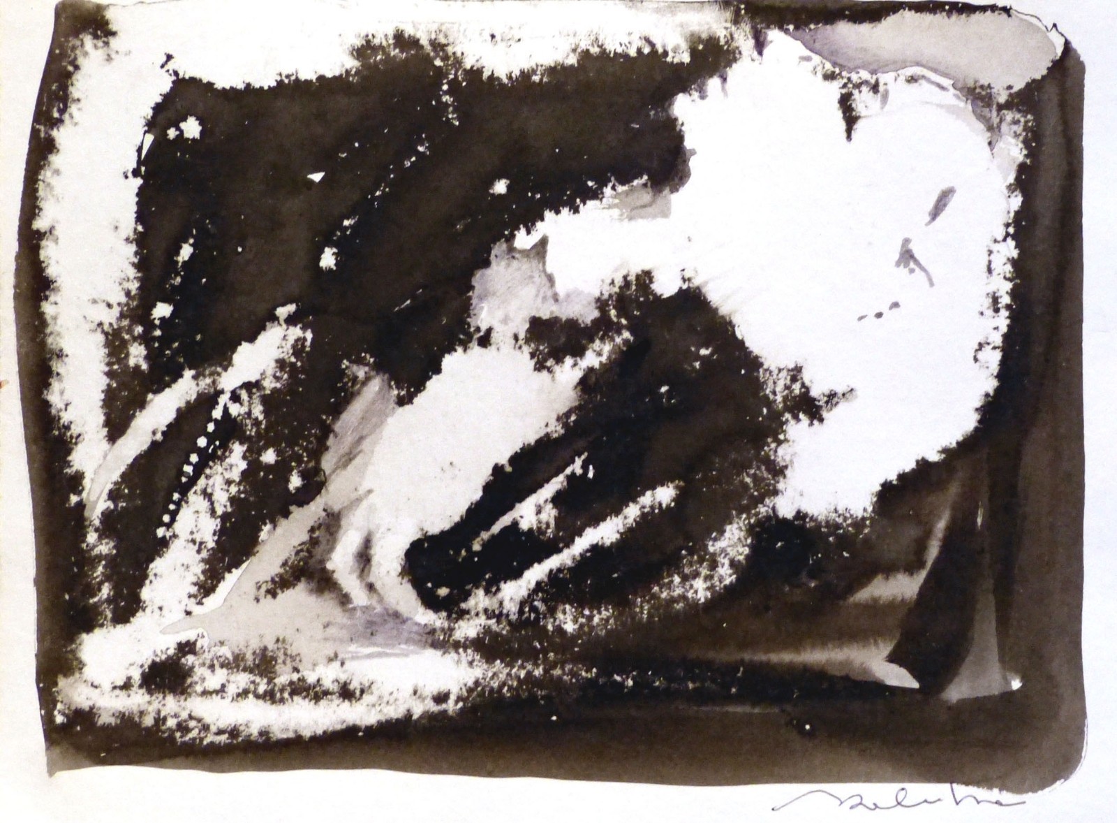 Original animal art painting - kitten pet portrait woman with cat drawing NEW-image