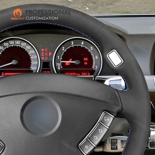 MEWANT Custom Suede Steering Wheel Cover for BMW 7 Series (E65/E66) 2004-2008 - Foto 4 di 10