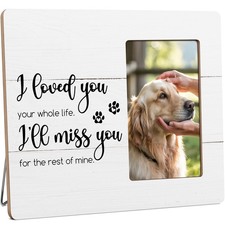 Pet Memorial Picture Frame Gifts for Loss of Dog, Dog Passed Away Gift, I Lov...