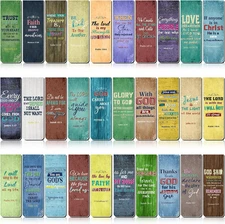 30 Pack Magnetic Bible Verse Book Marks Inspirational Book Page Clip Markers New