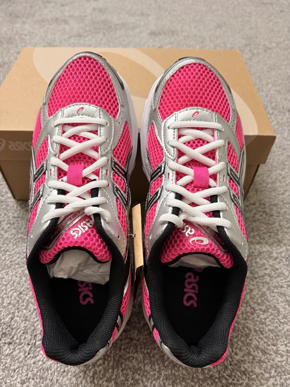 Sz 8W ASICS GEL-1130 Neon Pack - Pink Glo Pure Silver | Women's | 1202A525-700 | thumbnail 5