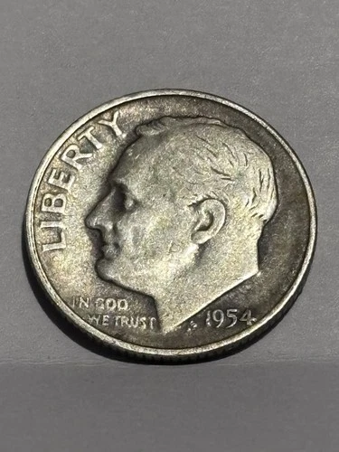 1954 S Roosevelt Dime 90% Silver BU US Coin