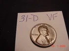 1931D Lincoln Cent VF