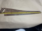 Antique Push Cut Hand Saw W/ Iron Metal Handle & 29" Blade — photo 5