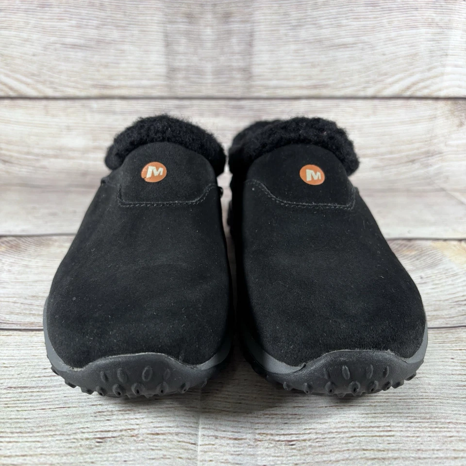 Tamancos Merrell Encore Frost Kids tamanho 1 camurça preta forrada de pele sintética - Imagem 2 de 4