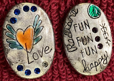 Lillaparlan  Silver Tone Slider Charms ''Love, Fun Fun Fun'' for Bracelet B35