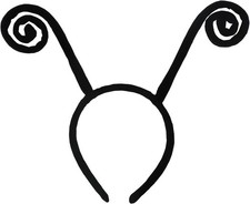 Butterfly Antenna Headband Ladybug Headpiece Moth Hairband for Black