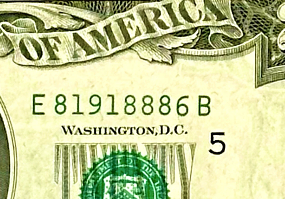 1969 C $20 Federal Reserve Note Ink Smear Richmond Error Fancy Lucky Serial # - Image 3 of 3