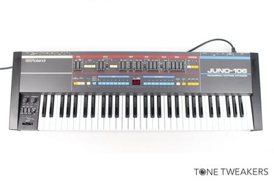 Roland Juno-106 *RESTORED Classic 80s Synthesizer synthwave VINTAGE SYNTH DEALER