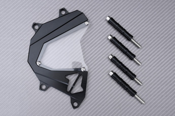 Carter pignon sortie de boite en alu usiné noir pour Z750 2007