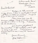 Letter Signed by G M Stephenson WW1  Pilot
