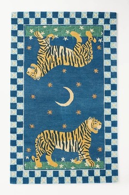 Tiger Rug Hand-Tufted Area Rug 100% Wool Handmade Rugs for Guestroom, Rugs for
