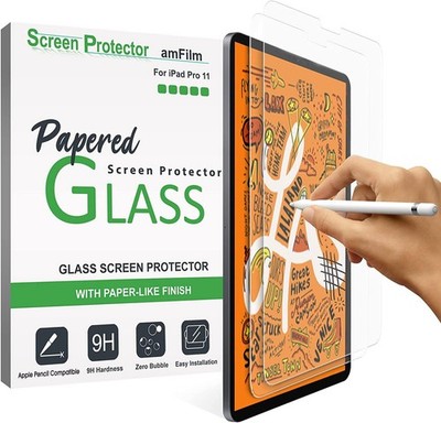 Case for iPad Pro 11, iPad Air 5/4 with Tempered Glass Screen Protector, 2-Pack
