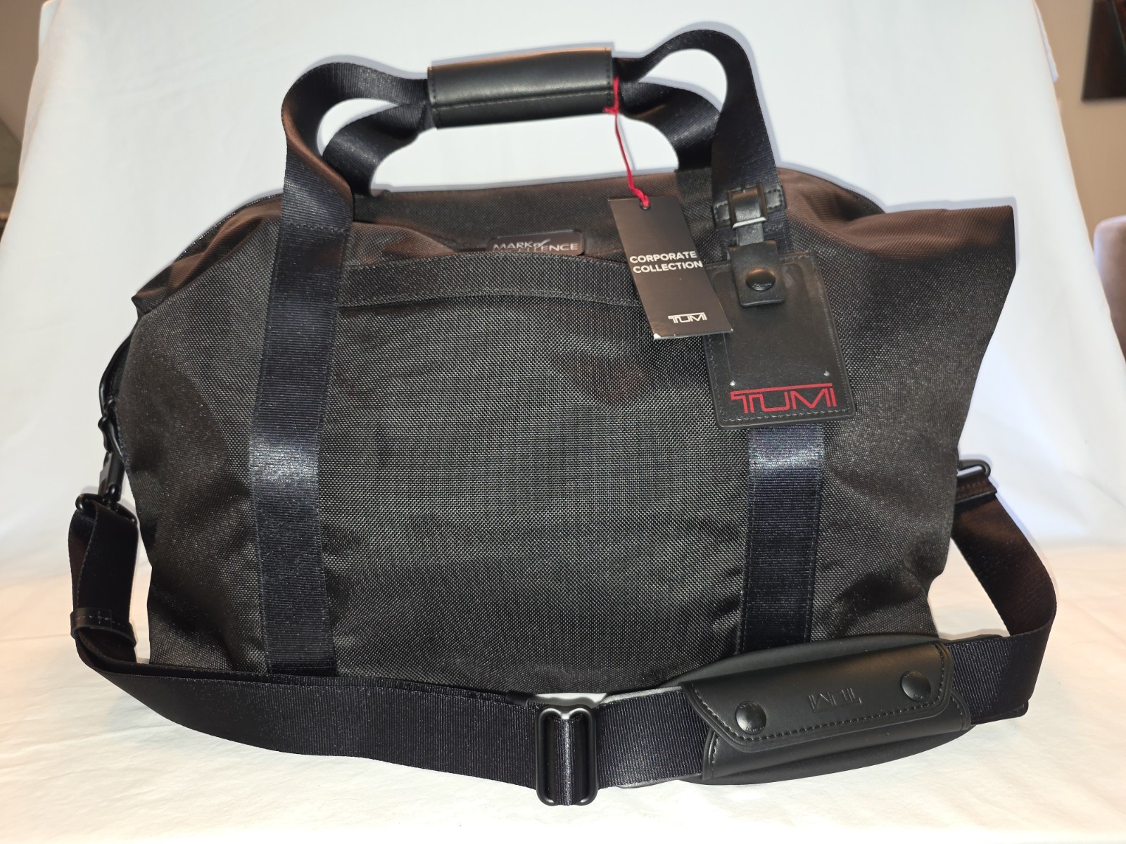 NWT Tumi Black Travel Satchel Duffle Bag Corporate Collectio