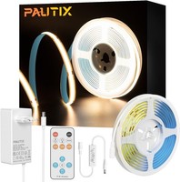 Pautix COB LED Streifen Warmweiss 3000K,5M 480Leds/M Dimmbar 24V Flexibel LED