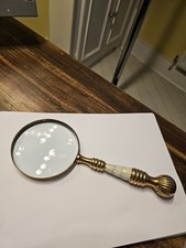 Large 10" brass magnifying