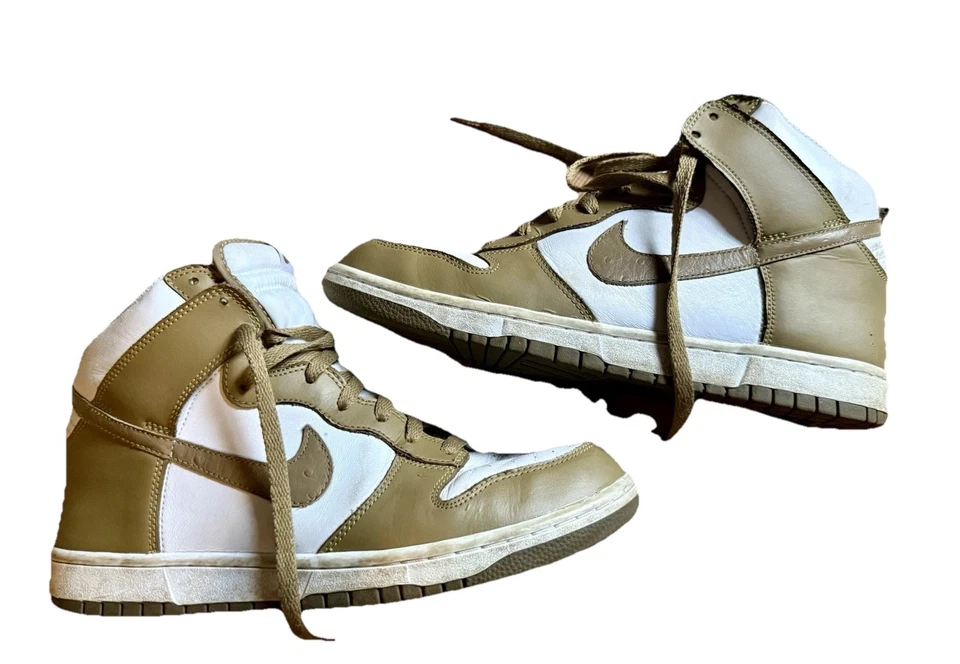 Nike Dunk High Ostrich Swoosh Pack Brown Kelp 2011 US10 Rare! - Image 3 of 4