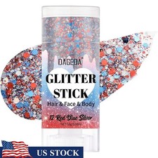 USA Body Glitter Stick Hair Face Makeup Festival Fourth of July Sparkle