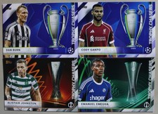 Topps Soccer 4-Card Trophy Chasers Lot - Dan Burn, Cody Gakpo & More