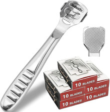 52 Pcs Callus Shaver Set,1 Stainless Steel Foot Razor with 50 Replacement Slices