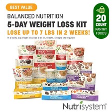 5 Day Weight Loss Kit Nutrisystem Meals Nutrition Balanced Snacks Food 20Ct. New