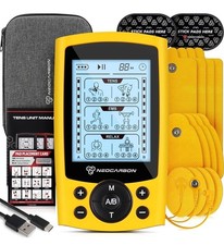 Neocarbon Electric Muscle Stimulator TENS Unit for Back, Pain Relief, Yellow
