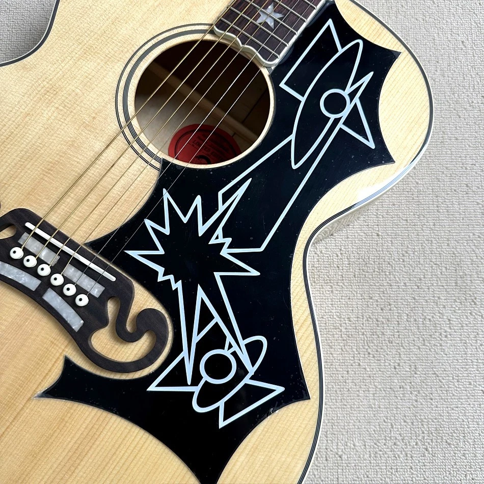 Acoustic Acoustic Guitar 20 Pins 6 Strings 43 inch Folk Guitar Acoustic Guitar - Image 4 of 4