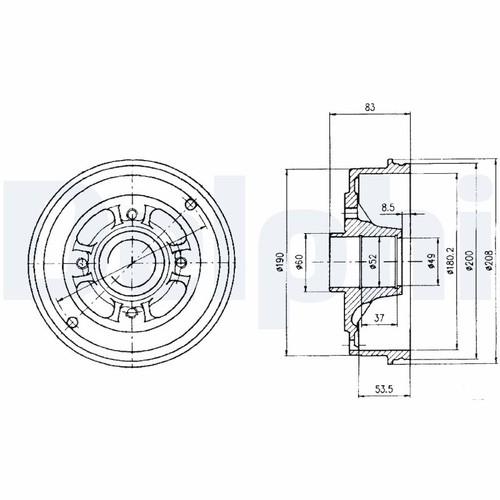 2x BRAKE DRUM BF426 FOR RENAULT CLIO/SYMBOL/II/Hatchback/Van THALIA 19/Chamade - Picture 2 of 8
