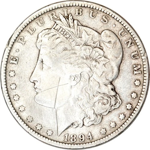 1894 $1 Morgan Silver Dollar XF(Scratches) K19303