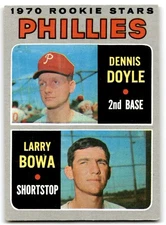 Larry Bowa Dennis Doyle 1970 Topps RC Rookie #539 Philadelphia Phillies - EX