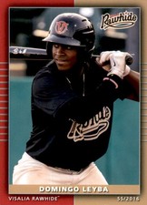 2016 Visalia Rawhide Grandstand #19 Domingo Leyba Dominican Republic DR NM Card
