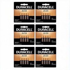24 Pack Duracell 21/23 12V Alkaline Battery, 6 4 Count Packs - NEW