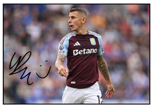 10976. Lucas Digne Signed Pictures (A4 Prints) Villa Everton Barca PSG Lille etc