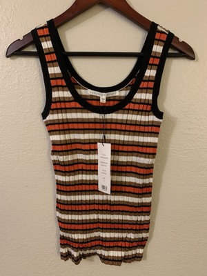 NWT $250 Veronica Beard Sandra Tank Size Medium Red Multi Color 