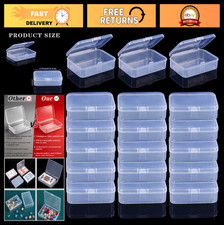 Clear Plastic Playing Card Storage Box - 18 Pcs Snap Closure Deck Cases Organize