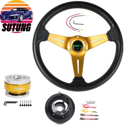 Steering Wheel & Quick Release & Hub Adapter 135H For ACURA ILX  For Civic/Fit