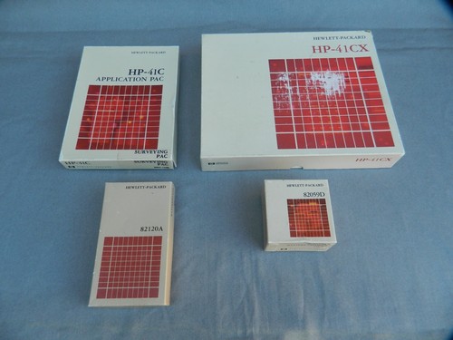 Hewlett Packard HP-41CX Calculator, Surveyor Module & Accessories in ...