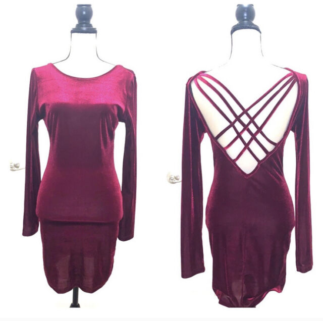 windsor burgundy long dress