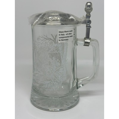 Vintage Beer Stein Pewter Lid Deer Design By Domex New In Packaging