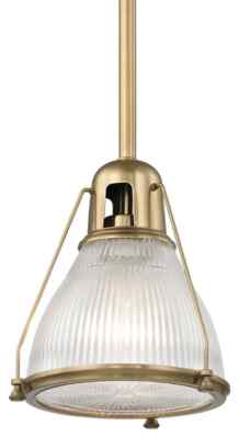 Hudson Valley Haverhill 1-LT Pendant 7308-AGB - Aged Brass