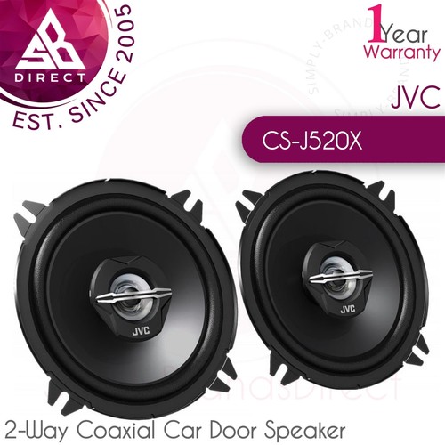 JVC CS-J520X 4" 2-Way Car Door Coaxial Speakers│Mica Cone Woofer│250W│4Ω│Black