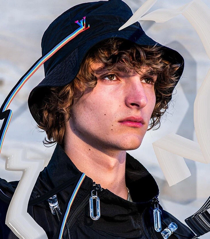 LOUIS VUITTON（LV） Frangivento con cappuccio nero Louis Vuitton da uomo 2054 capsule collection XS