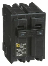 NEW! Mini circuit breaker, Homeline, 30A, 2 pole, 120/240 VAC, 10 kA HOM230 NEW