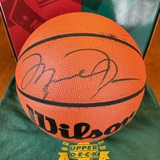 Michael Jordan Signed Autographed Wilson Basketball Upper Deck COA Read Damage